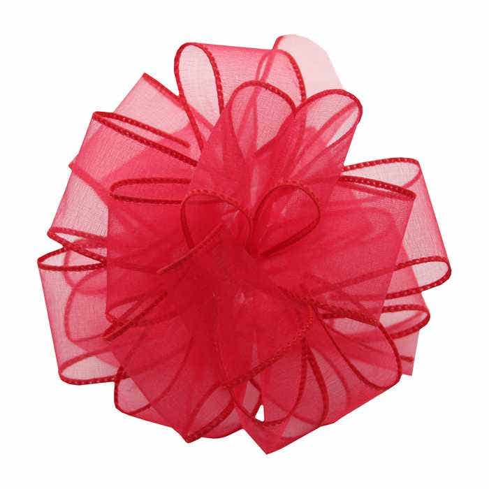 #9 Red Wired Ribbon, 50-Yards