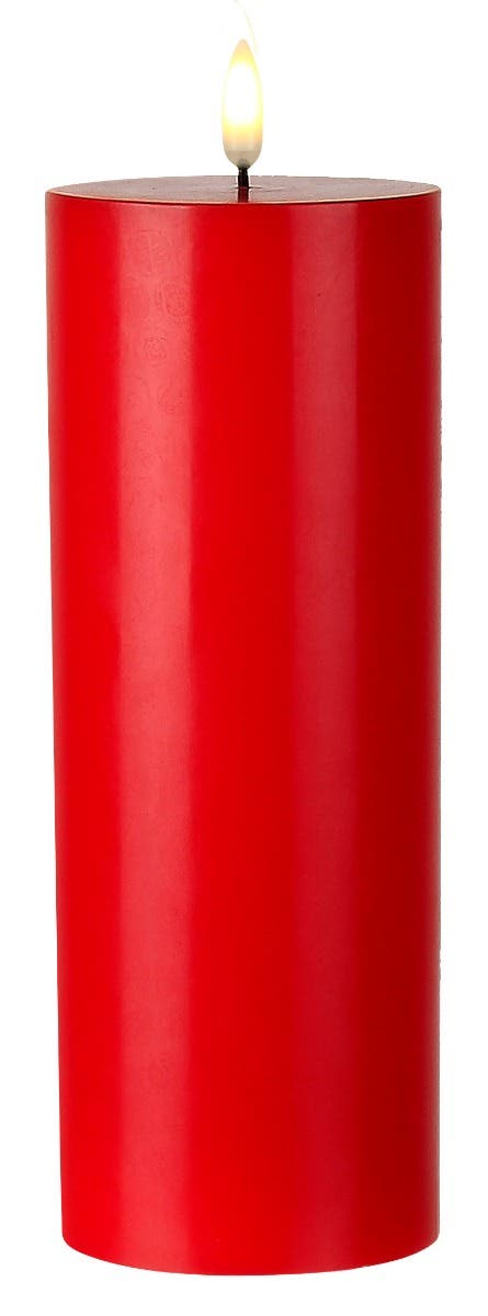 2.8 x 8 Wrapped Red Pillar Candle