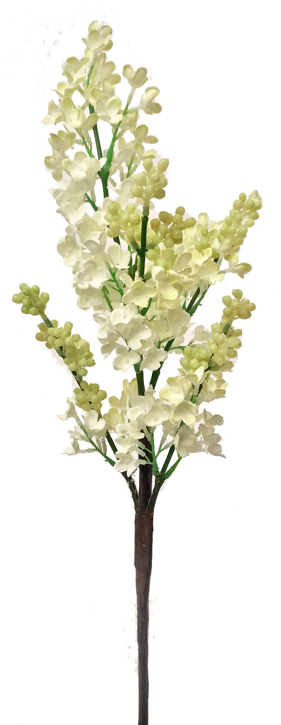 28 Cream & White Lilac Stem