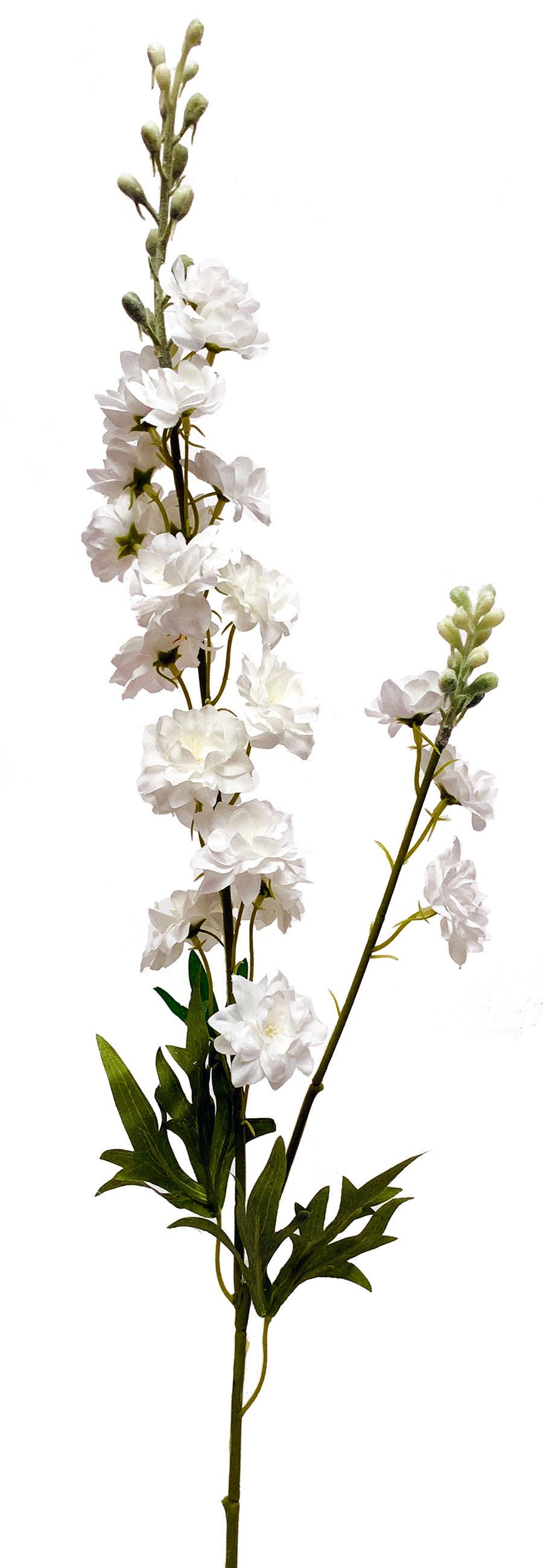 33.5 Cream & White Larkspur Garden Stem
