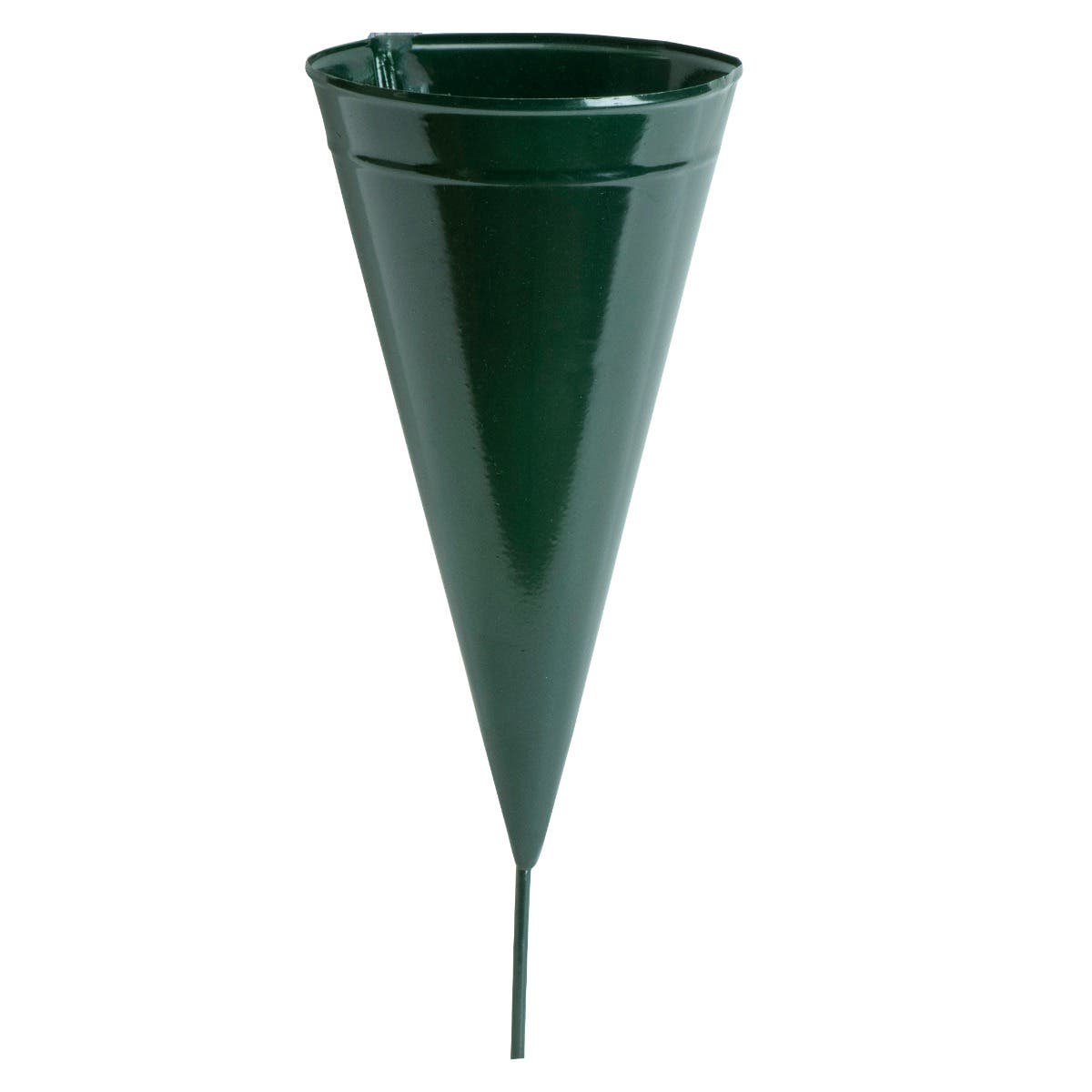 4.7 Green Metal Cone Vases, 12-Pack