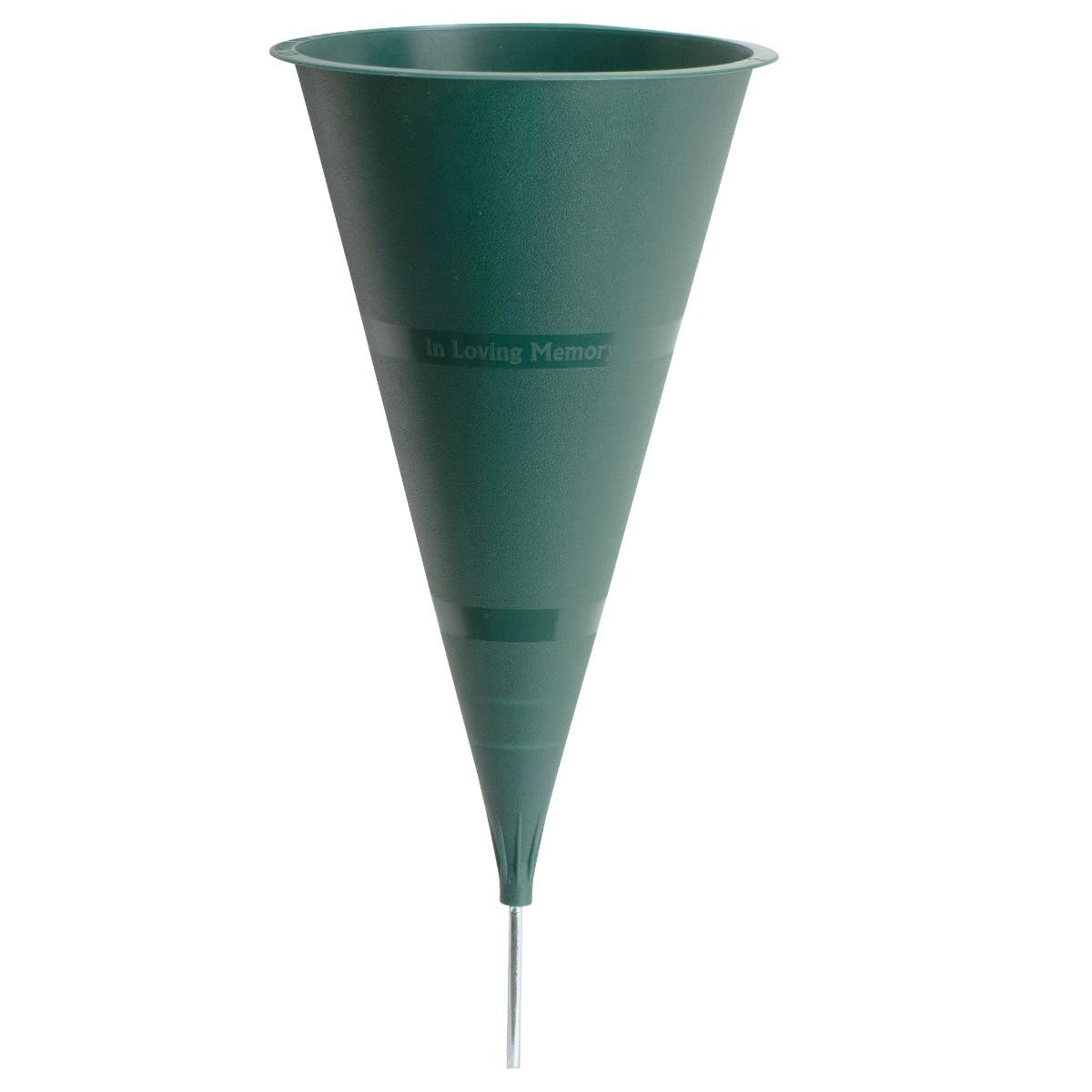 5.25 Matte Green Plastic Cone Vase