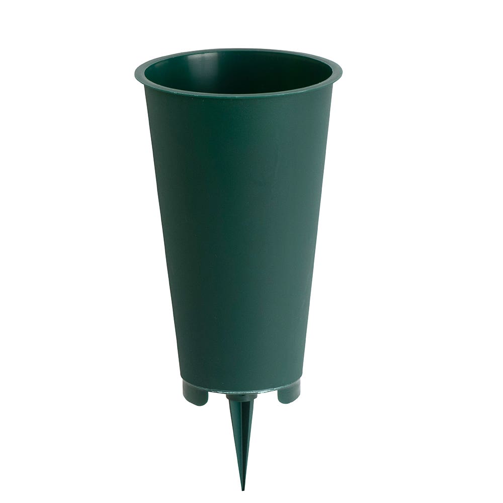 6.6 Matte Green Plastic Cone Vases, 12