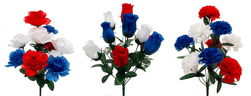 17 Patriotic Bush Assortment