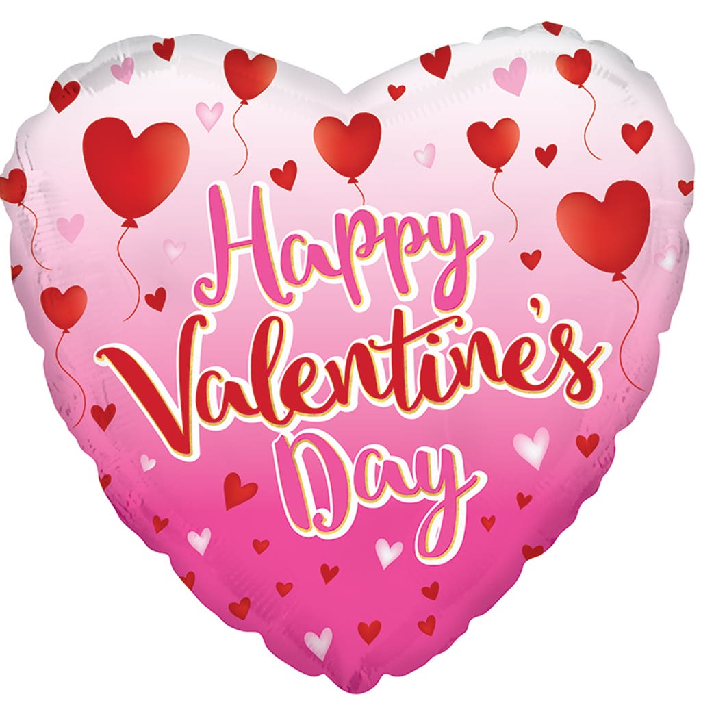 17 Valentine Day Heart Balloons, 5-Pack