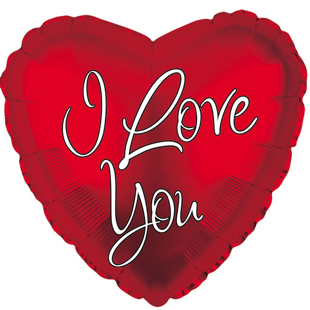 17 I Love You Heart Balloons, 5-Pack