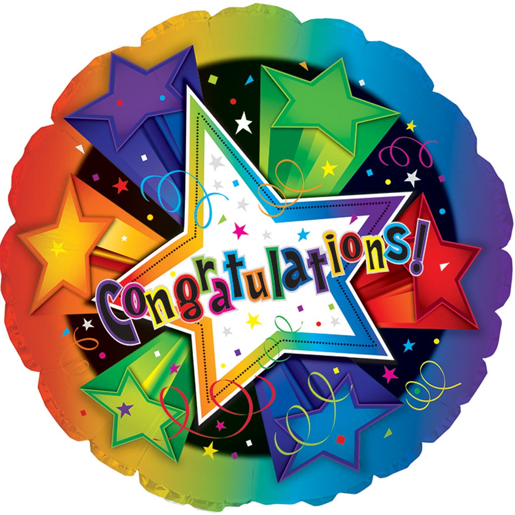 17 Congratulations 3D Stars Balloons, 5