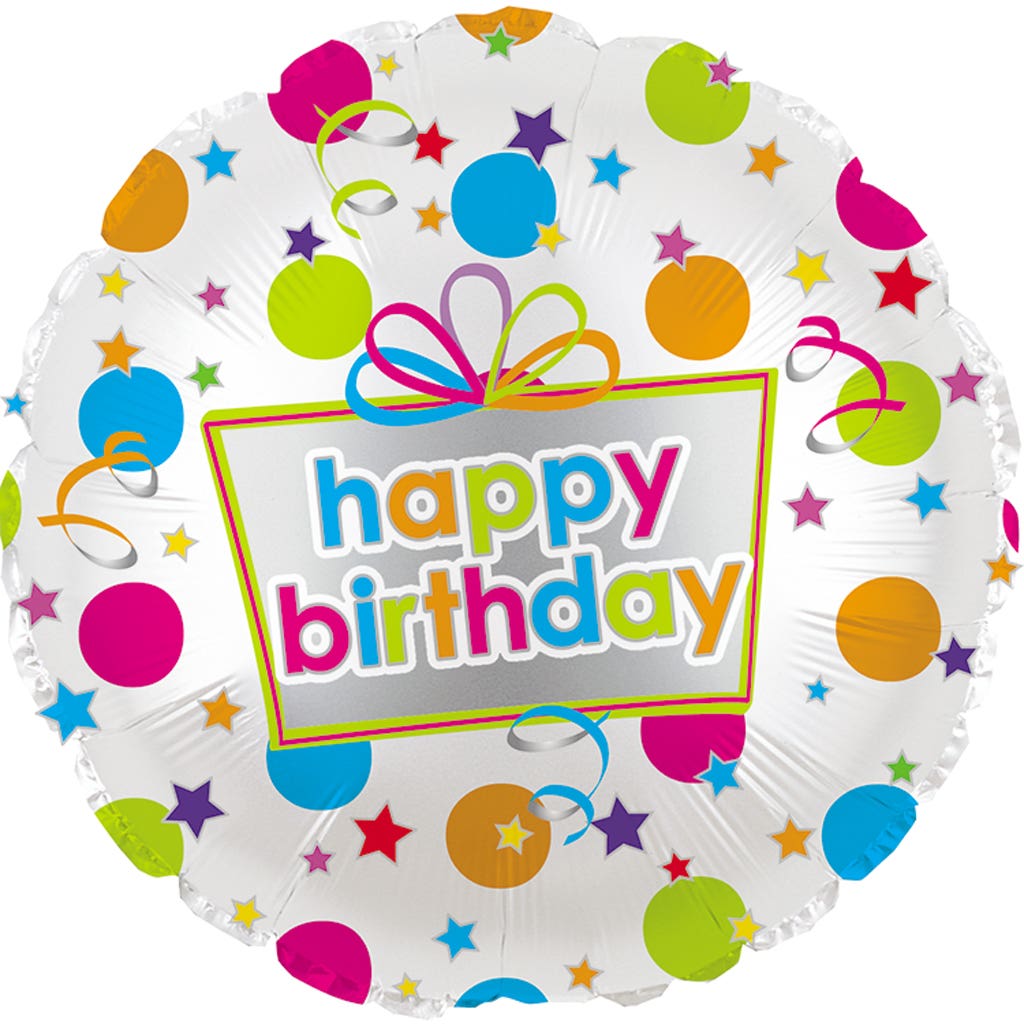 17 Birthday Dots Foil Balloons, 5-Pack