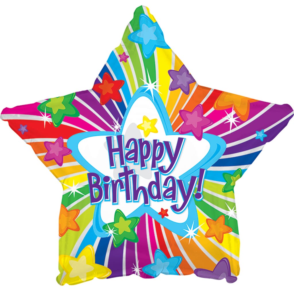 17 Birthday Bright Star Foil Balloons 5