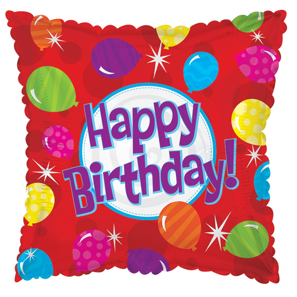 17 Birthday Bright Balloons, 5-Pack