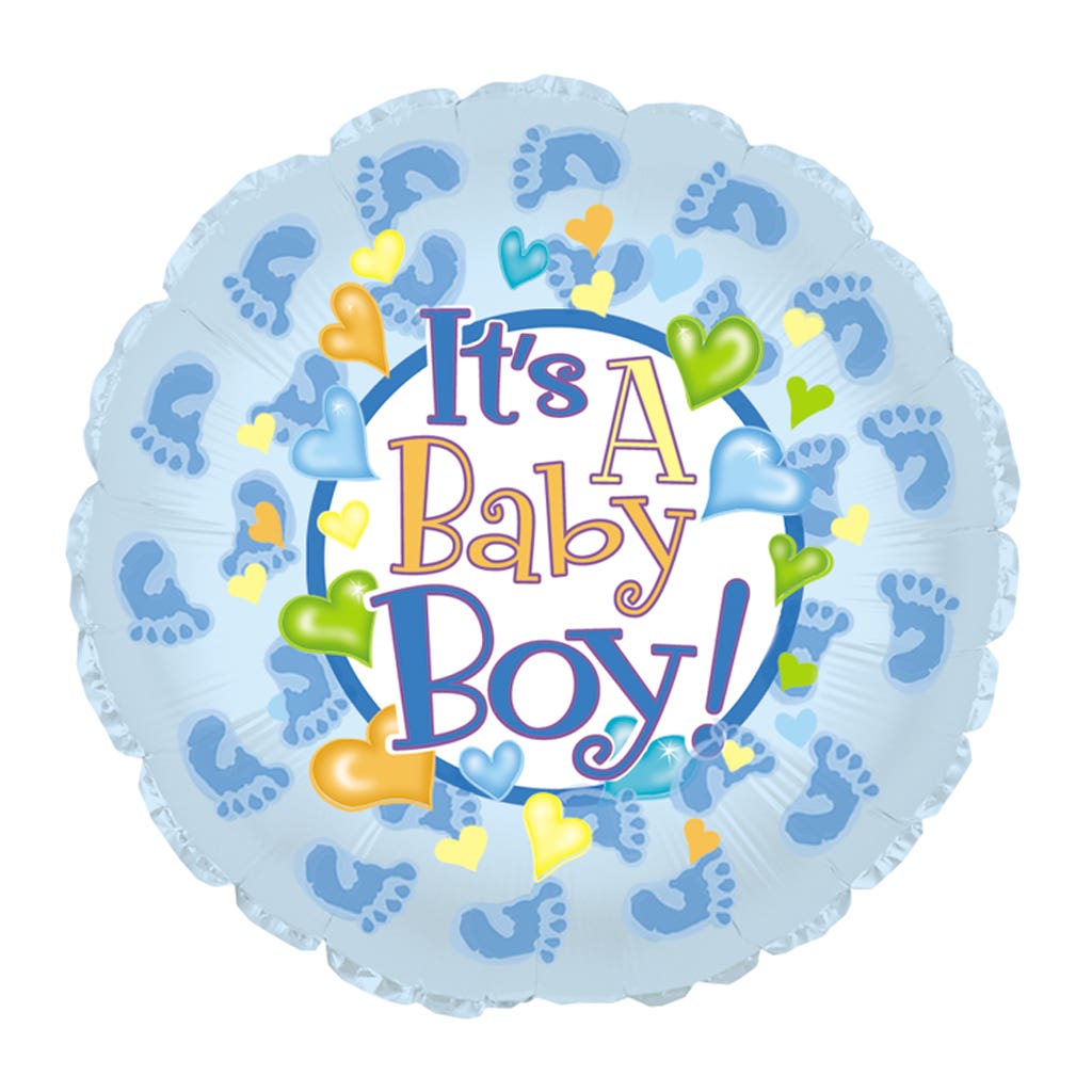 17 Baby Boy Footsies Balloons, 5-Pack
