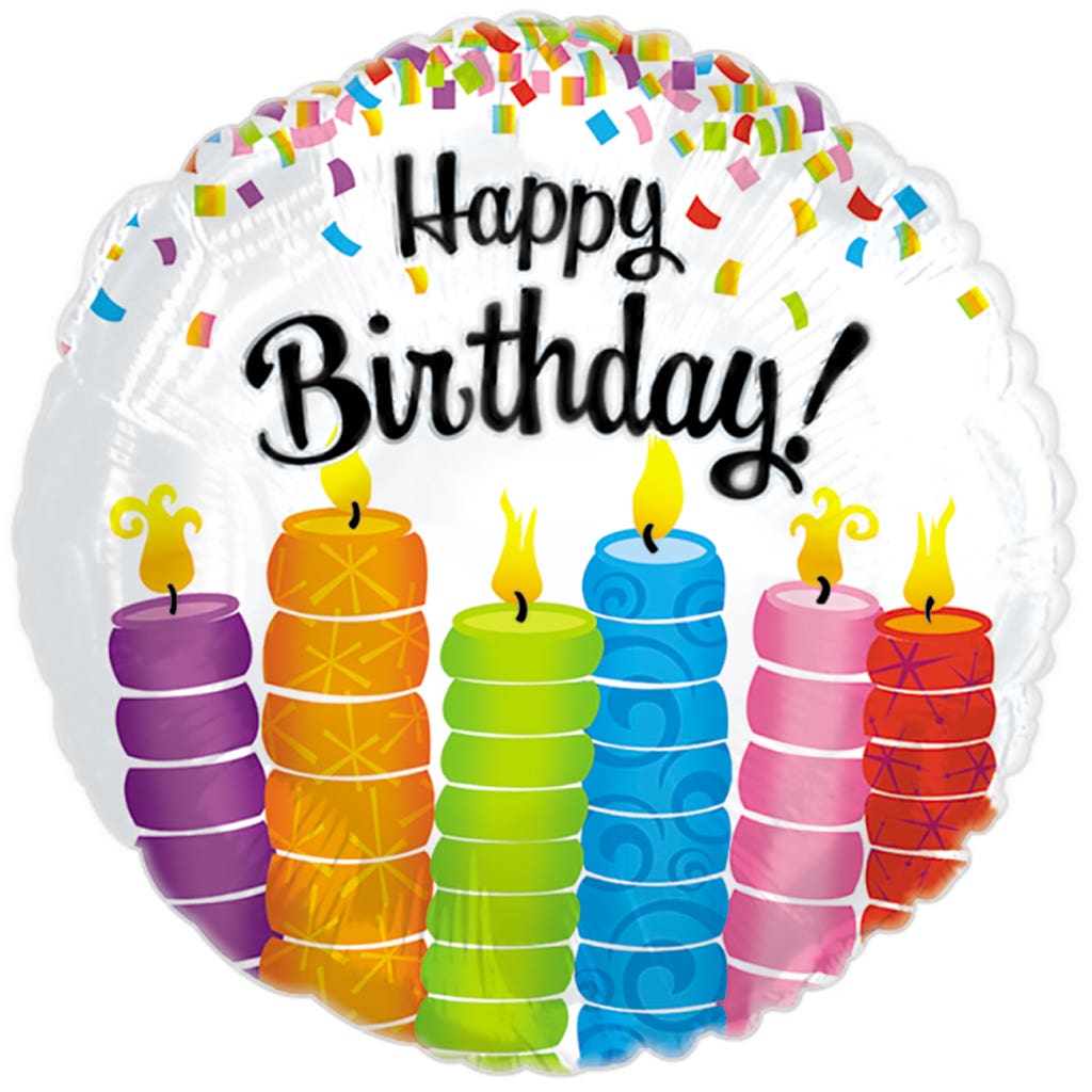 17 Birthday Candle Foil Balloons 5-Pack