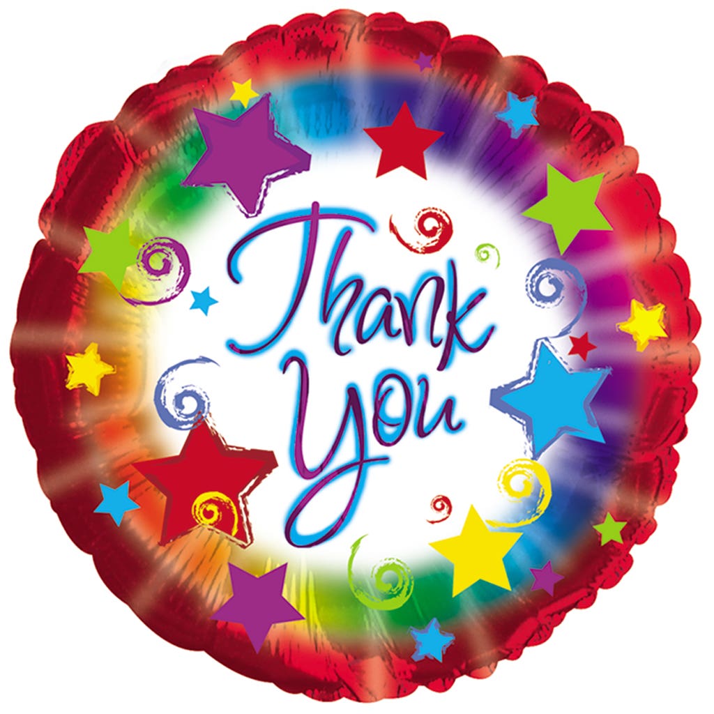 17 Thank You Burst Balloons, 5-Pack