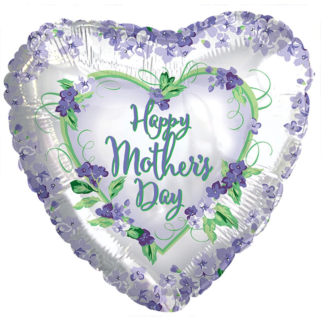 17 Mother's Day Heart Balloons, 5-Pack