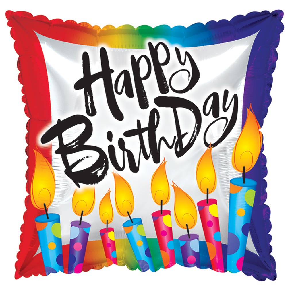 18 Birthday Dot Candle Balloons, 5-Pack