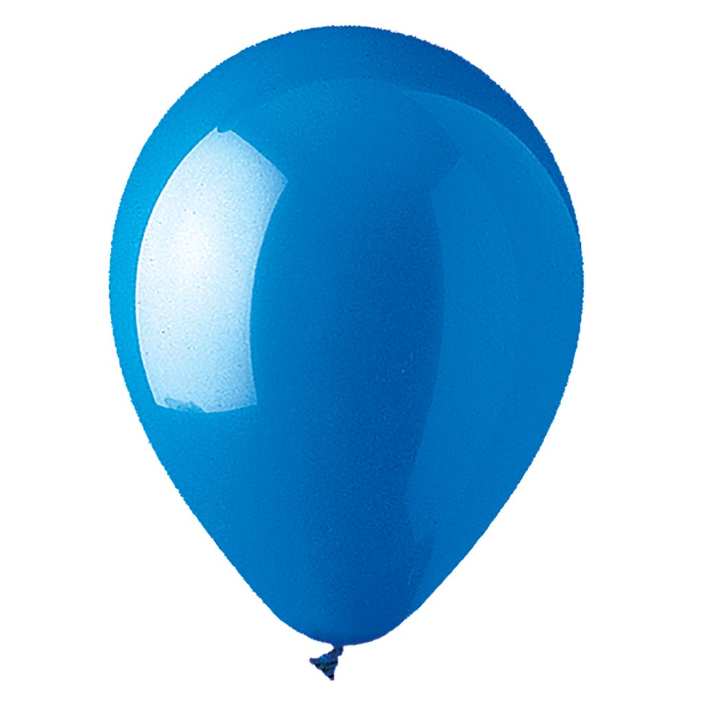 12 Blue Latex Balloons, 100-Bag