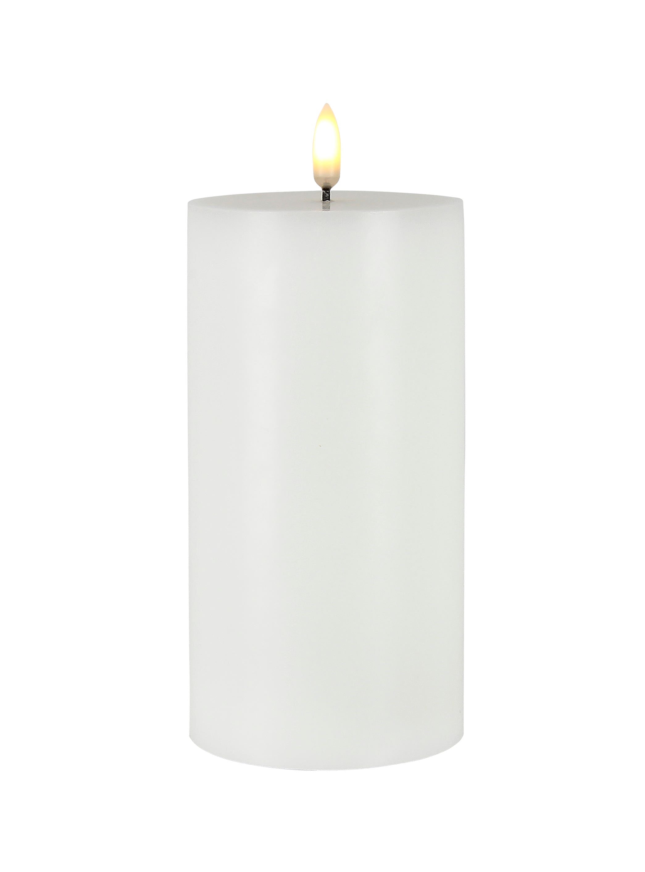 3 x 6 White Patria Pillar LED Candle