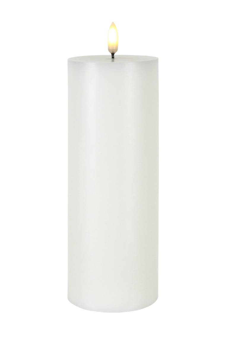 2 x 9 Wrapped White Pillar Candle