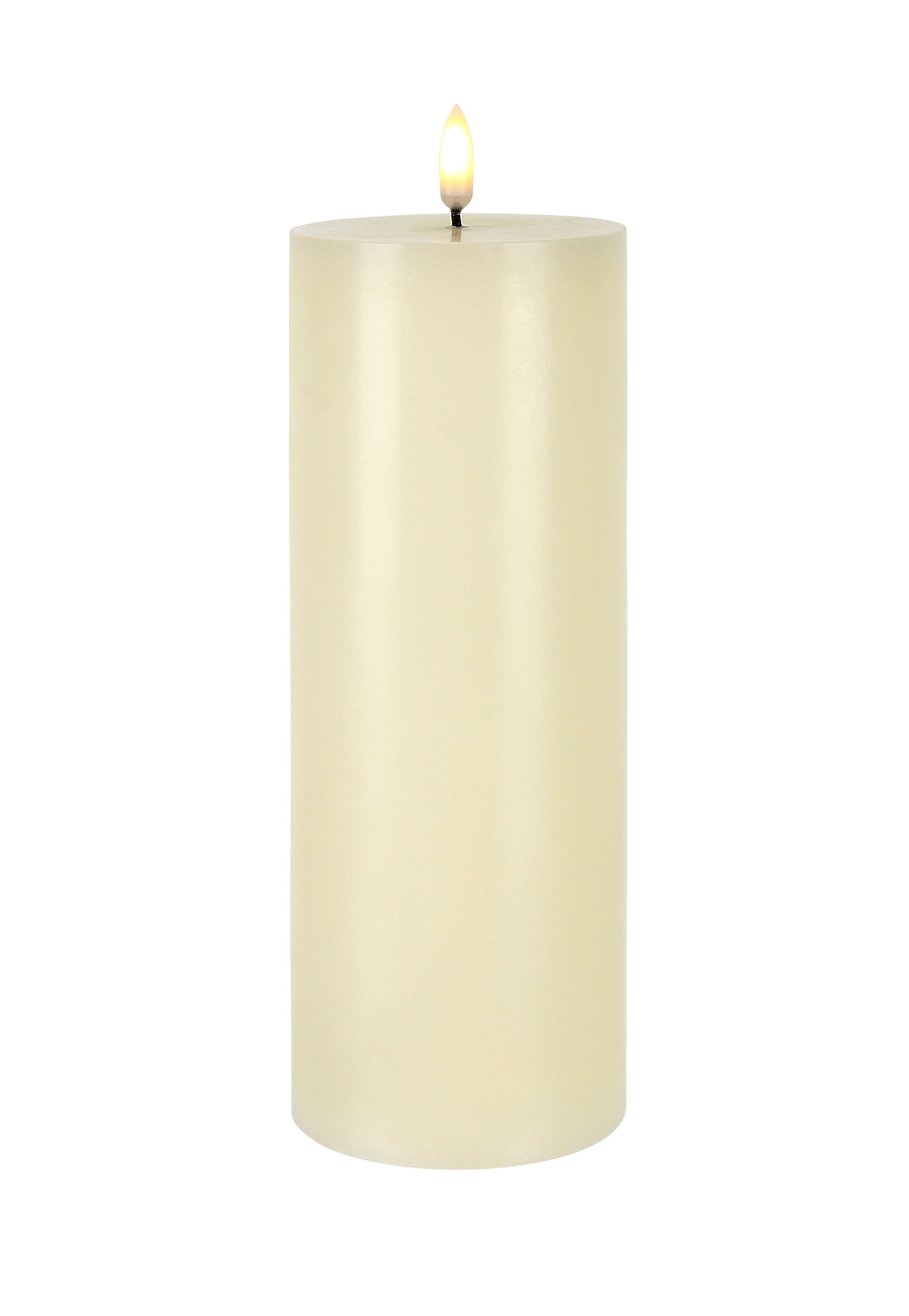 3 x 8 Ivory Patria Pillar LED Candle