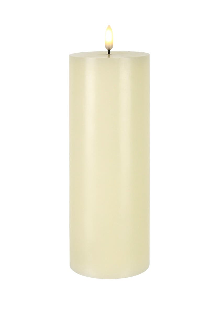 2.8 x 8 Wrapped Ivory Pillar Candle