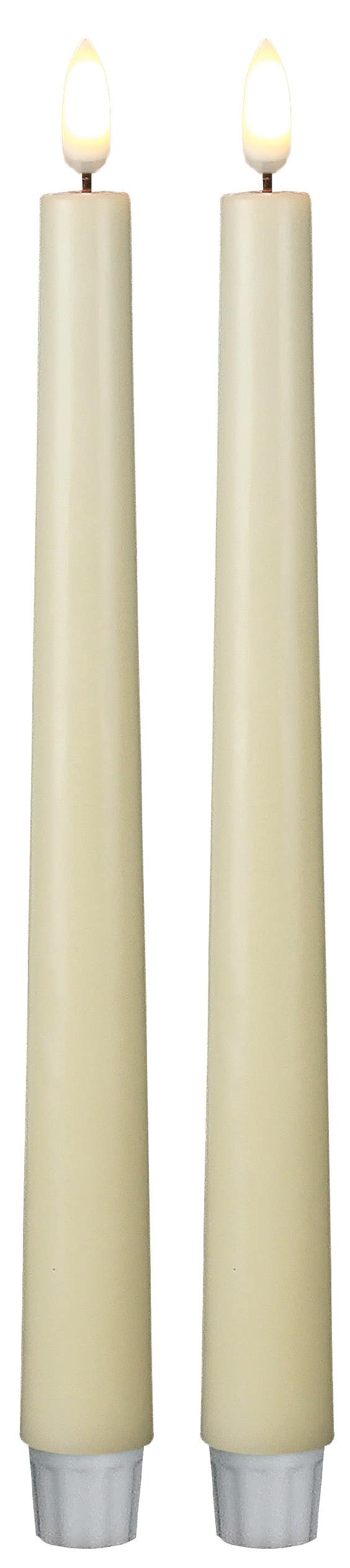 11 Ivory Taper LED Candles, 2-Box