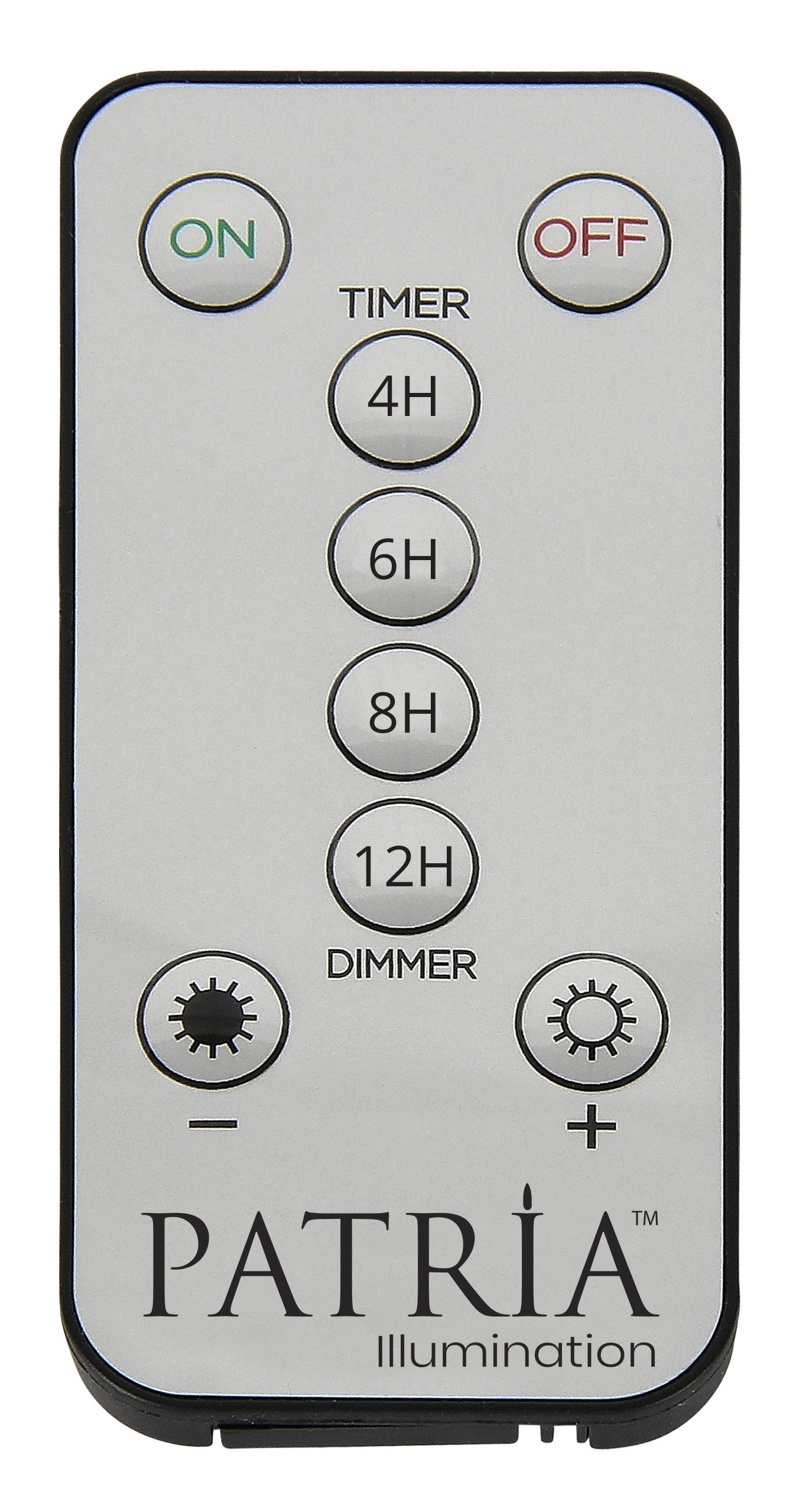 Silver Patria LED Candle Remote Control