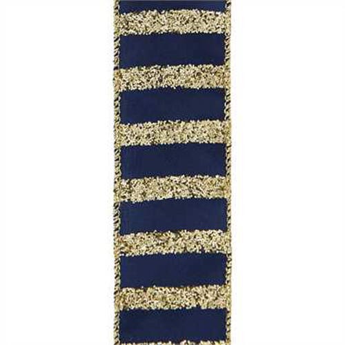 #40 Talbot Navy Gold Ribbon, 10-Yards