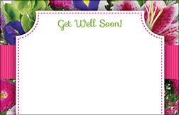 2.25 x 3.5 Flower Get Well Soon Cards