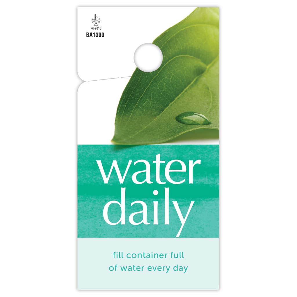 Water Daily Care Tags, 100-Pack