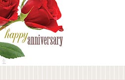2.25 x 3.5 Rose Anniversary Cards, 50
