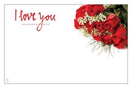 2.25 x 3.5 I Love You Cards, 50-Pack