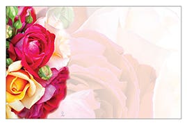 2.25 x 3.5 Roses Blank Cards, 50-Pack