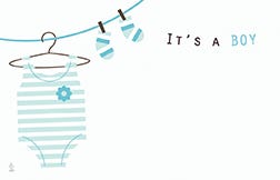 2.25 x 3.5 It's A Boy Cards, 50-Pack