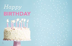 2.25 x 3.5 Birthday Cake Cards, 50-Pack