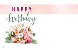 2.25 x 3.5 Bouquet Birthday Cards, 50