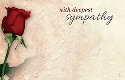 2.25 x 3.5 Rose Sympathy Cards, 50-Pack