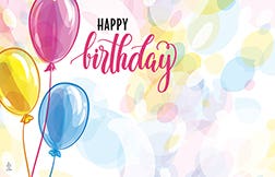 2.25 x 3.5 Birthday Balloon Cards, 50
