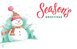 2.25 x 3.5 Snowman Greeting Cards, 50