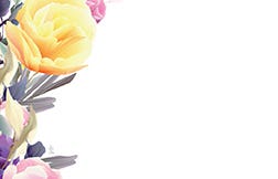2.25 x 3.5 Yellow Flower Blank Cards