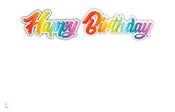 2.25 x 3.5 Birthday Rainbow Cards, 50