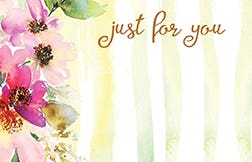 2.25 x 3.5 Flower Just For You Cards