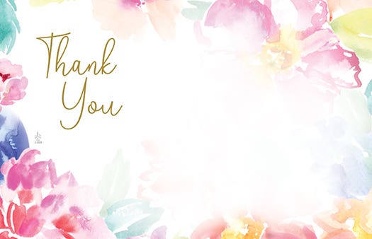 2.25 x 3.5 Thank You Cards, 50-Pack