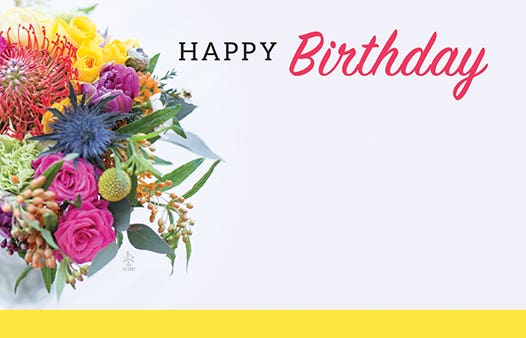 2.25 x 3.5 Birthday Bouquet Cards, 50