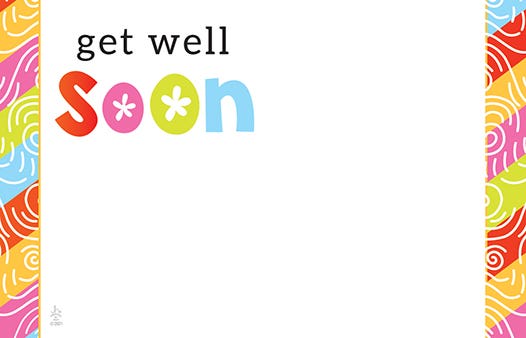 2.25 x 3.5 Get Well Swirl Cards, 50