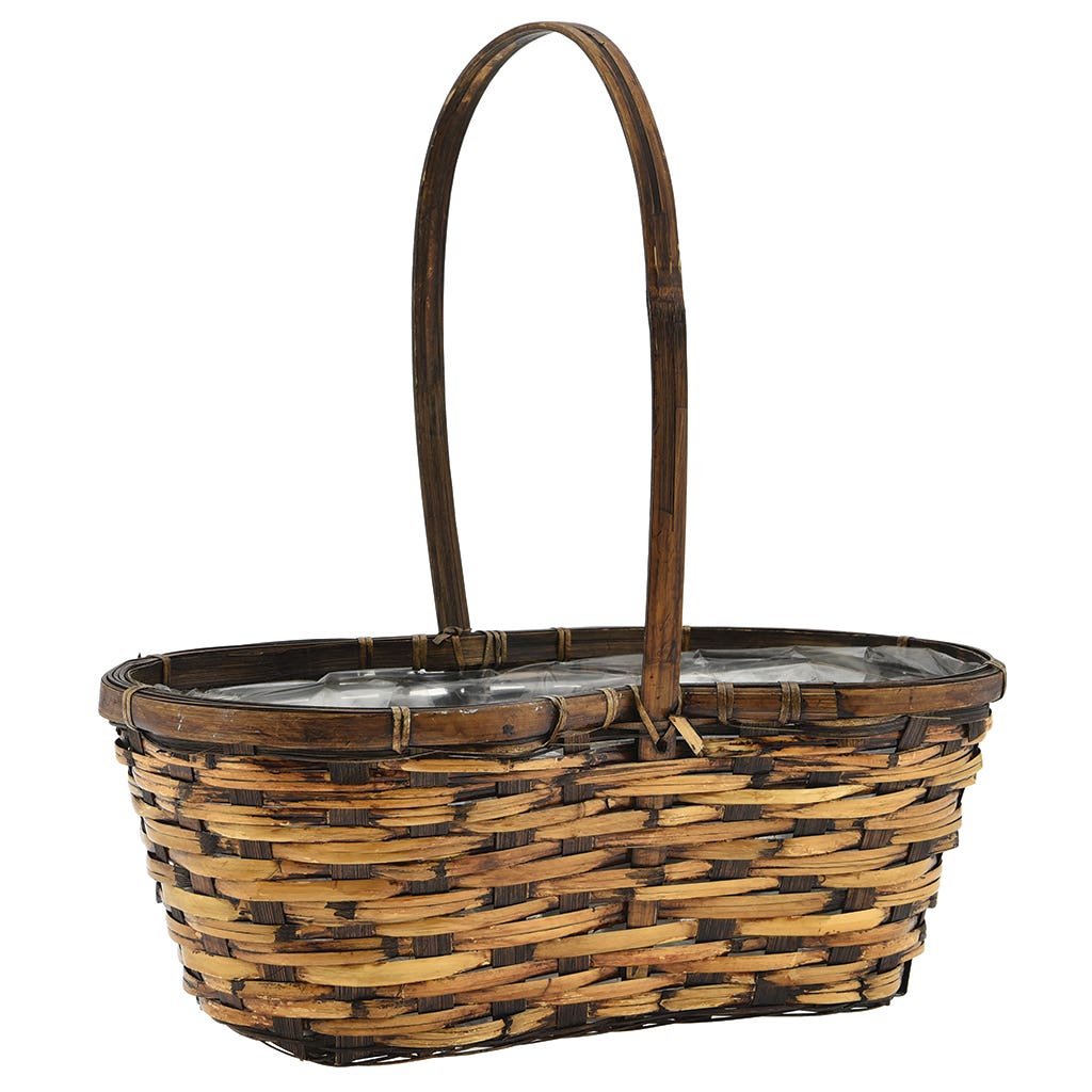 13 Dark Rattan Peanut Basket