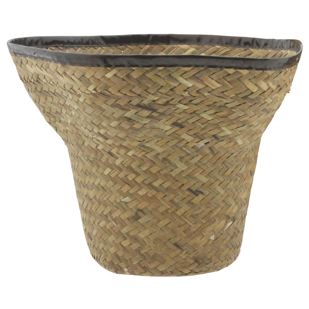 6 Two Tone Straw Pot Cover