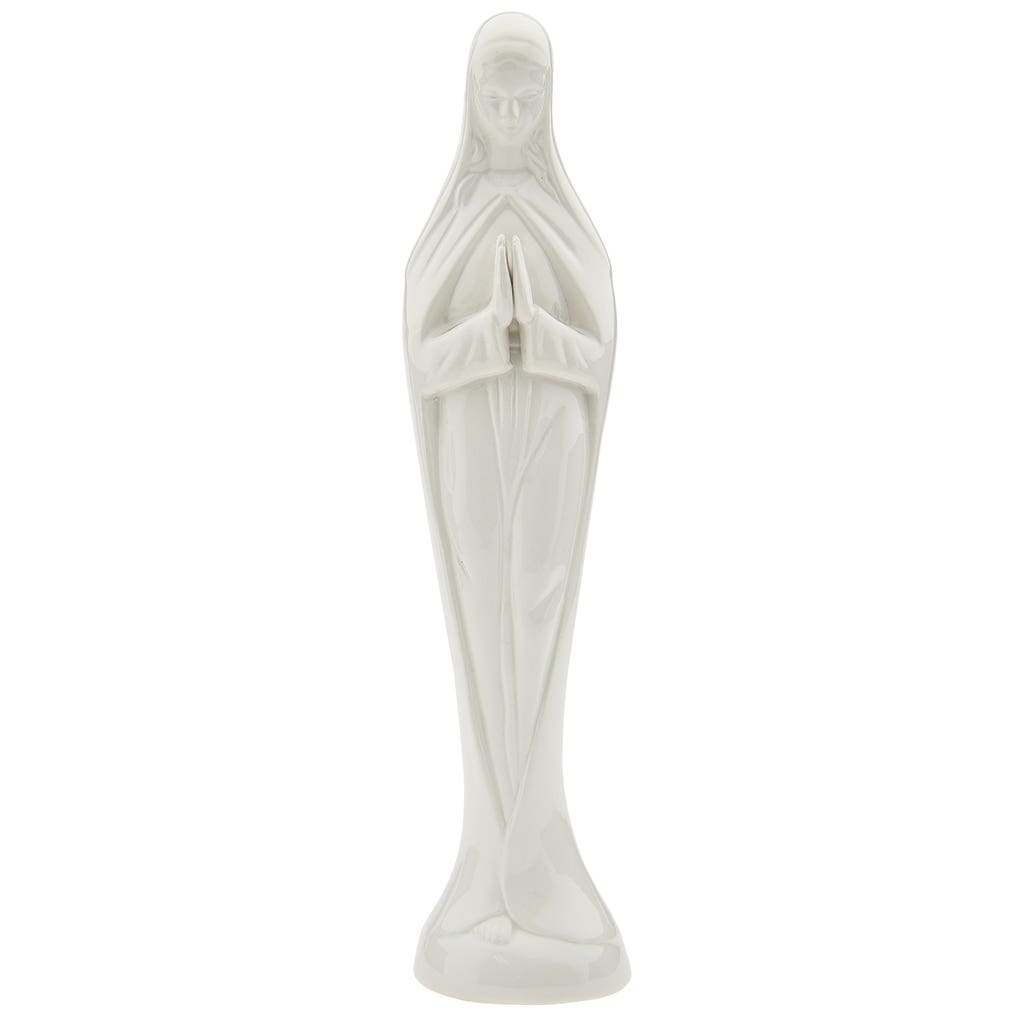 14 White Ceramic Madonna Figurine