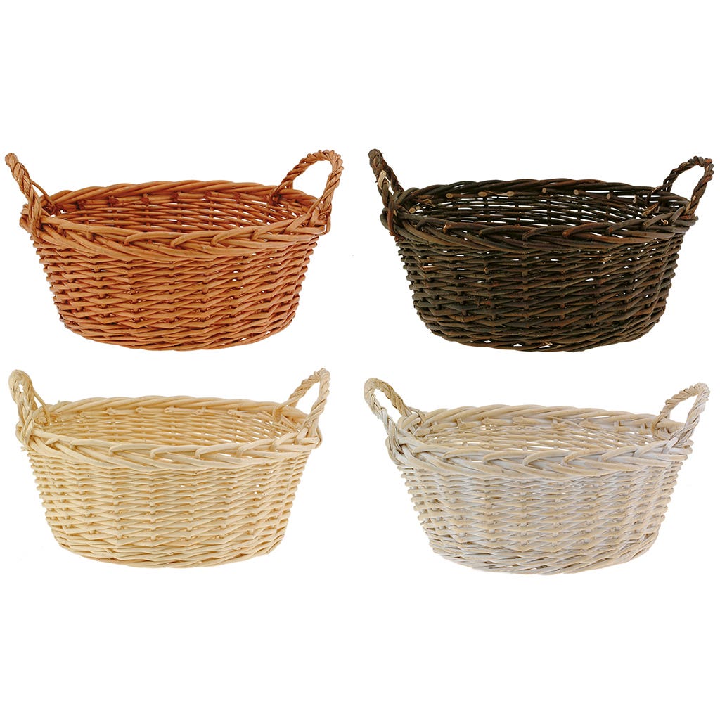 14 Willow Dish Garden Basket, Assorted