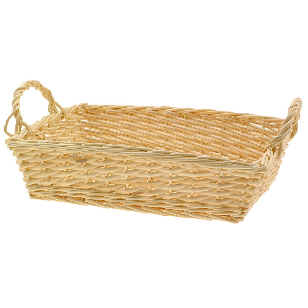 19 Rectangle Peeled Willow Basket
