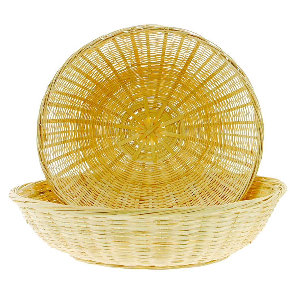 12 Round Wicker Bun Bowl